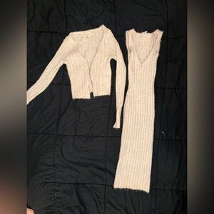 Women's Cream Sweater Set